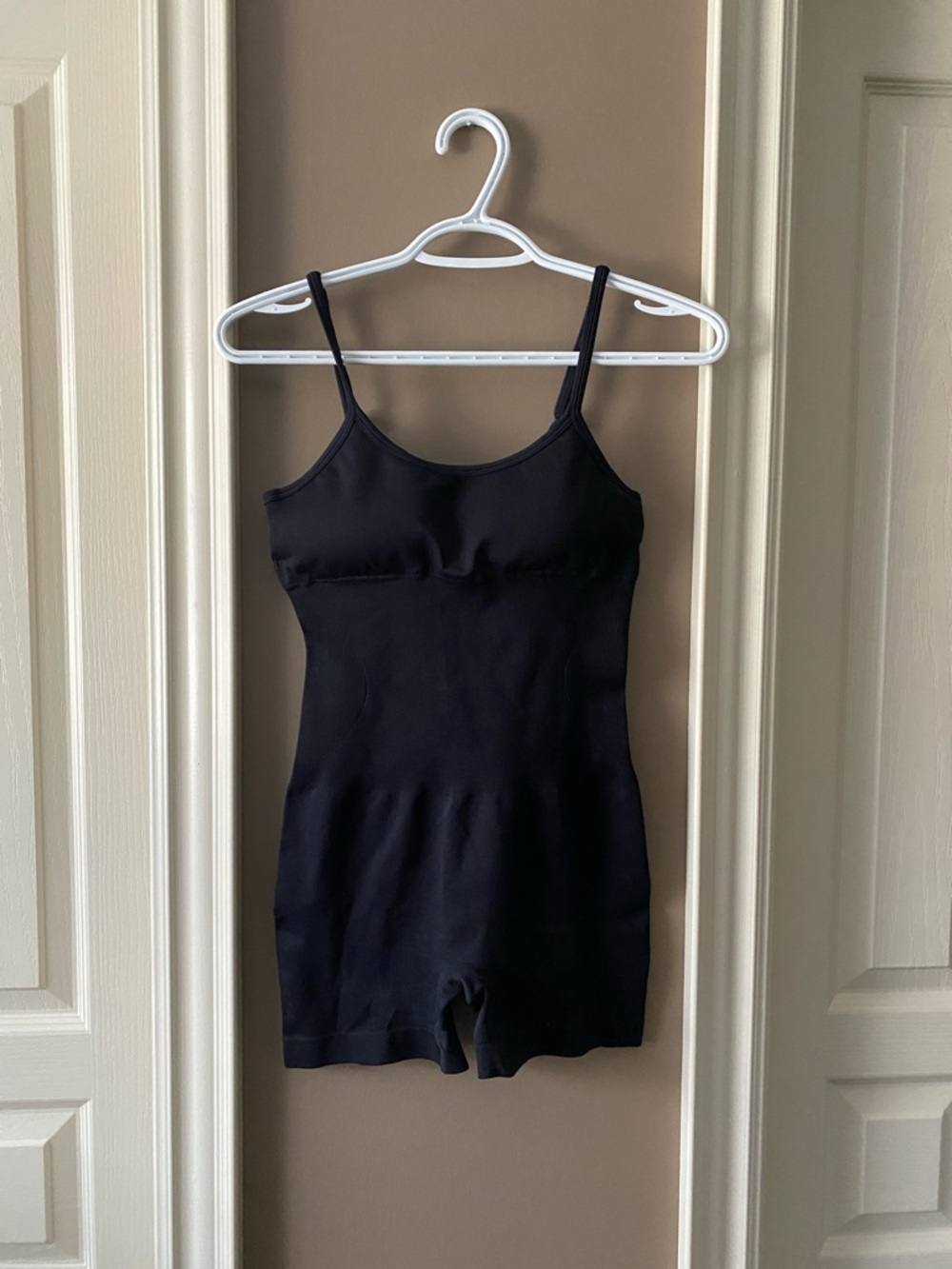 Black Shapewear Bodysuit with Adjustable Straps Size Medium